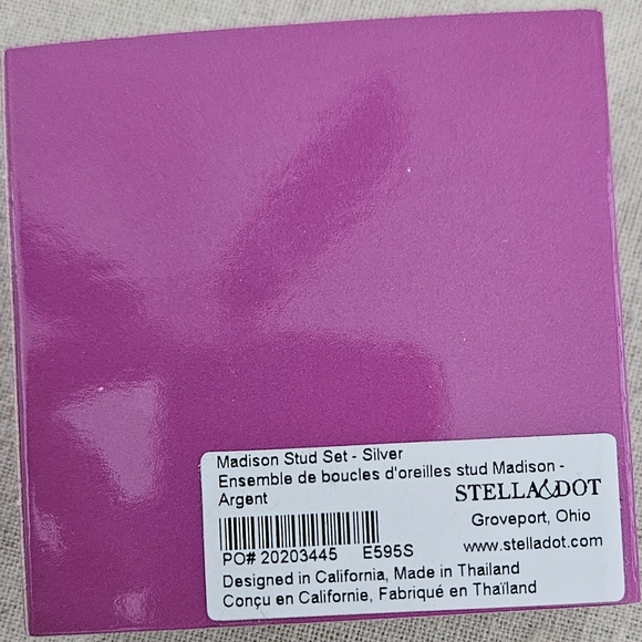 S&D Silver Madison Stud Set - Picture 2 of 2